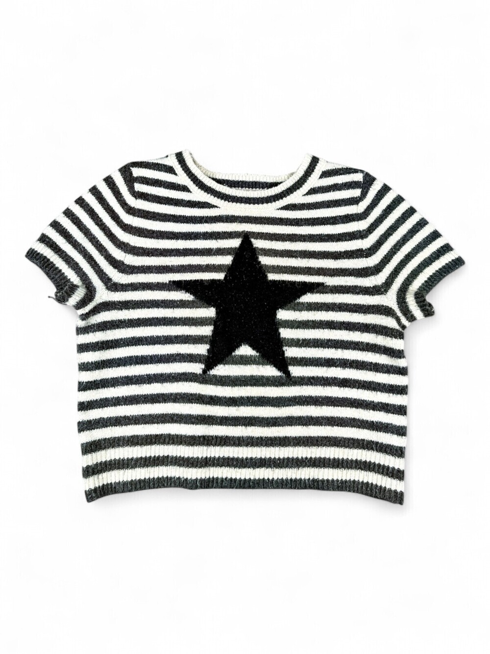 Freshman 1996 Women's Striped Star Short-Sleeve Crew Sweater S